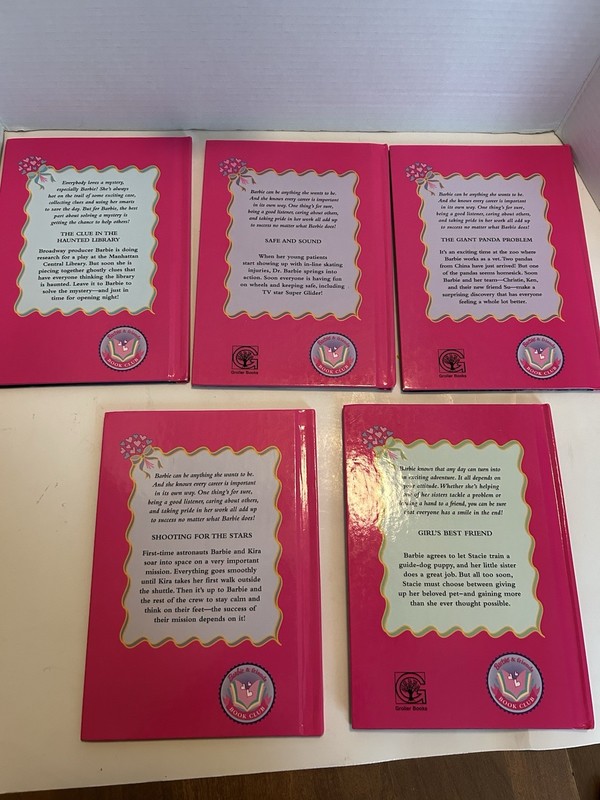 Barbie and Friends Book club series; lot of 5 books. Grolier. Hardcover. 90s 6 gallery