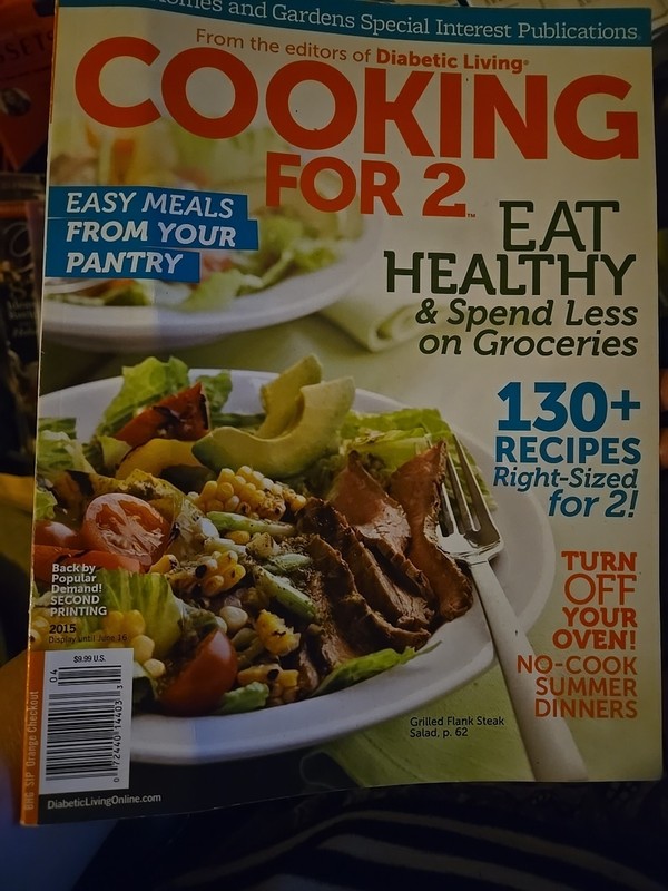 COOKING FOR 2 FROM THE EDITORS OF DIABETIC LIVING 2015 130+ RECIPES RIGHT-SIZED!