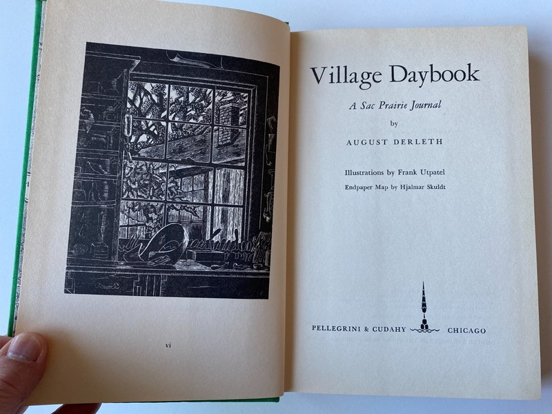 AUGUST DERLETH HCDJ LOT 2~Village Daybook Year~SAC PRAIRIE JOURNAL~Wisconsin~ gallery