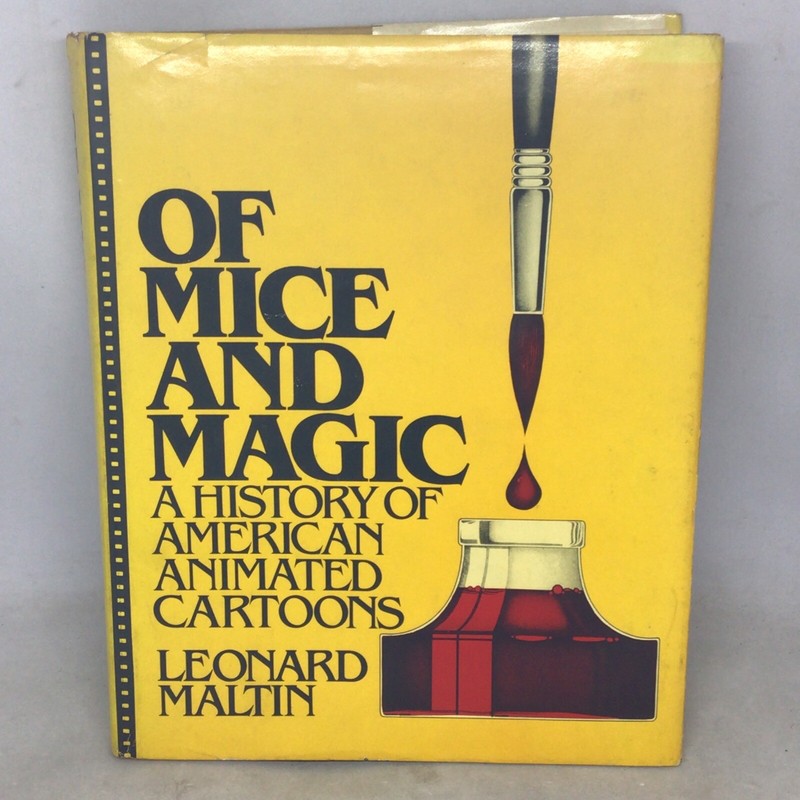 Vint 1980 Of Mice and Magic History of Animated Cartoons Leonard Maltin HC+DJ