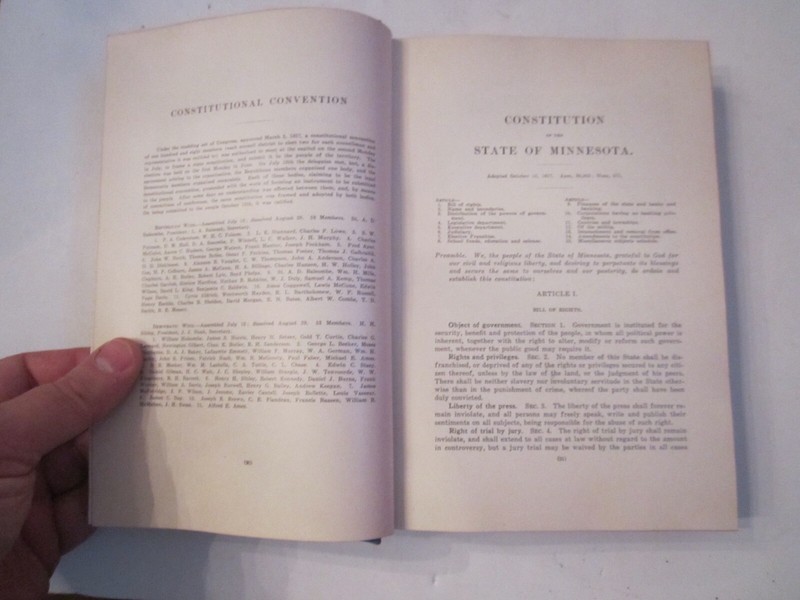 1915 STATE OF MINNESOTA LEGISLATIVE MANUAL BOOK - 744 PAGES gallery