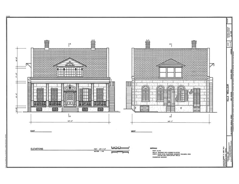 Historic House Plan Drawings of New Orleans - Books 1-5 Full Set - Architecture gallery