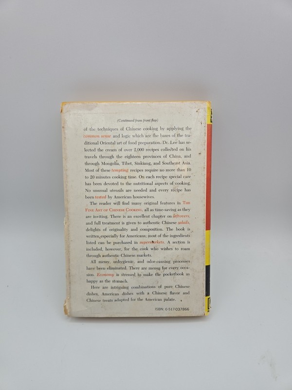 The Fine Art of CHINESE COOKING by Dr. Lee Su Jan (Hardcover, 1962) gallery