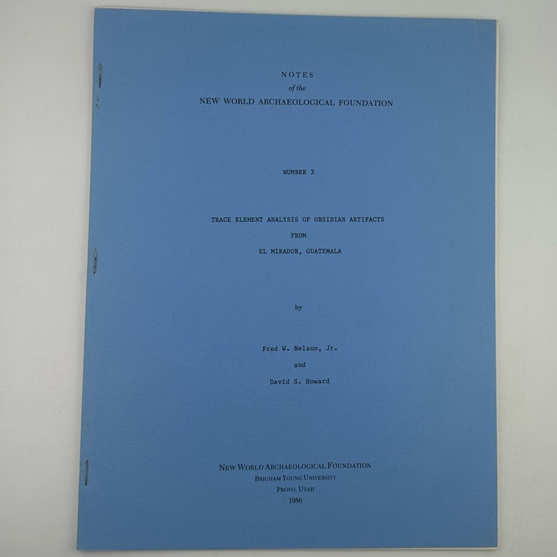 Notes Of The New World Archaeological Foundation Provo 1-6 Archaeology Research gallery