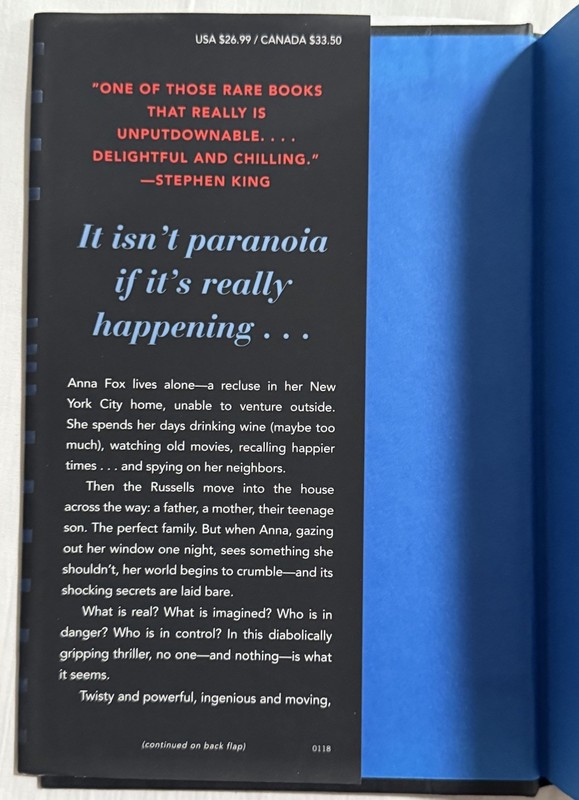 A J Finn The Woman In The Window Signed Special First Edition 2018 Hardcover gallery