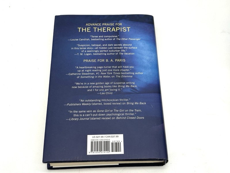 Therapist : A Novel by B. A. Paris (2021, Hardcover) gallery
