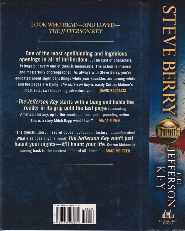 The Jefferson Key by Steve Berry (Hardcover: Suspense, Thriller, Political Ficti gallery
