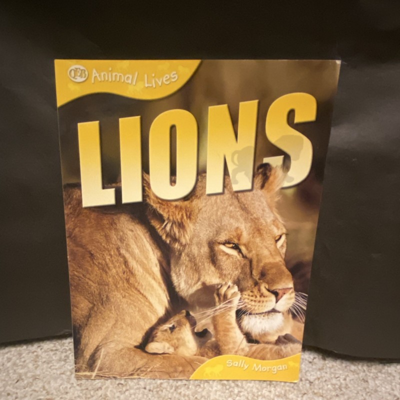QEB Animal Lives Lions by Sally Morgan Paperback Ages 4-8 Nonfiction QEB