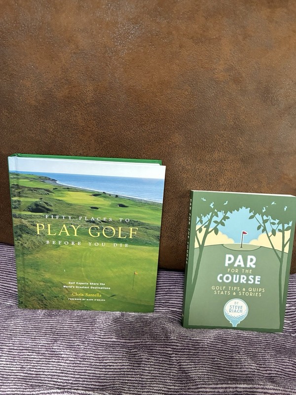 Lot:2 Golf Books:Fifty Places To Golf Before You Die&Par For The Course LikeNew