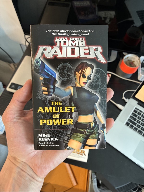 The Amulet Of Power Signed Mike Resnick Lara Croft Tomb Raider 1st Ed Print PB