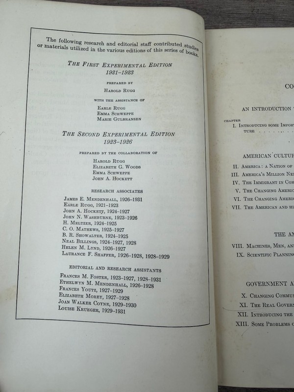 An Introduction to Problems of American Culture Harold Rugg 1931 Ginn & Company gallery