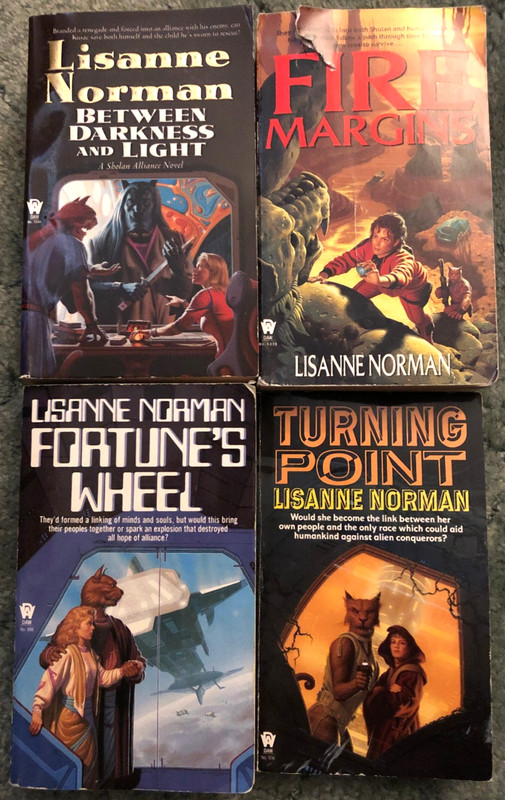 Lisanne Norman books, lot of 4, Between Darkness and Light, Fire Margins