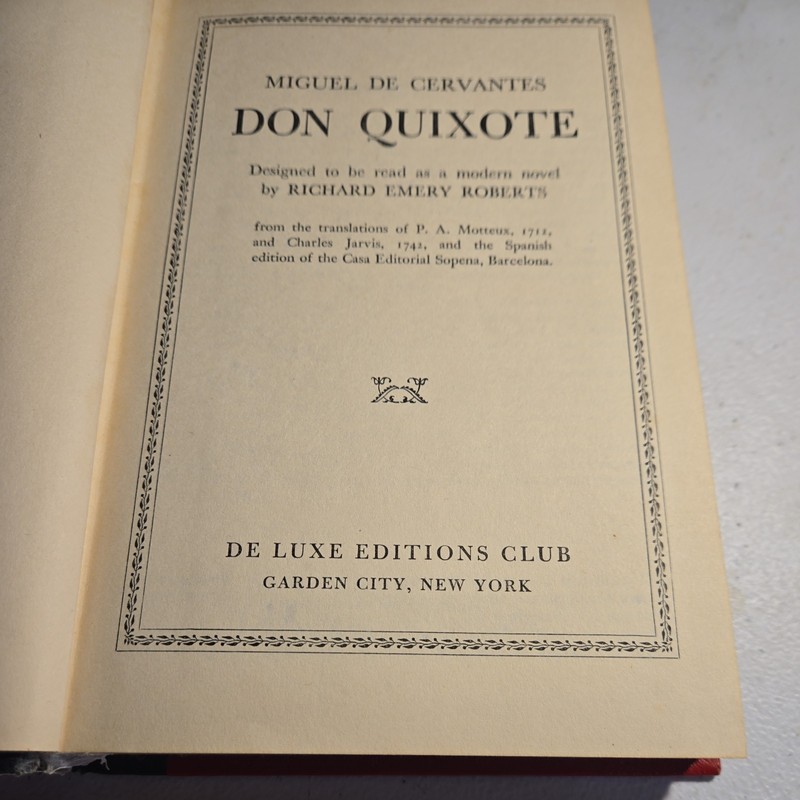 Don Quixote by Richard Emery Roberts 1946 De Luxe Editions Club Hardcover gallery