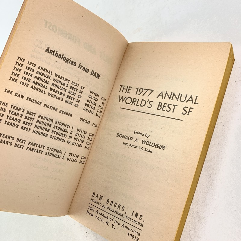 The 1977 Annual World's Best SF Donald A. Wollheim 1st Edition DAW Books gallery