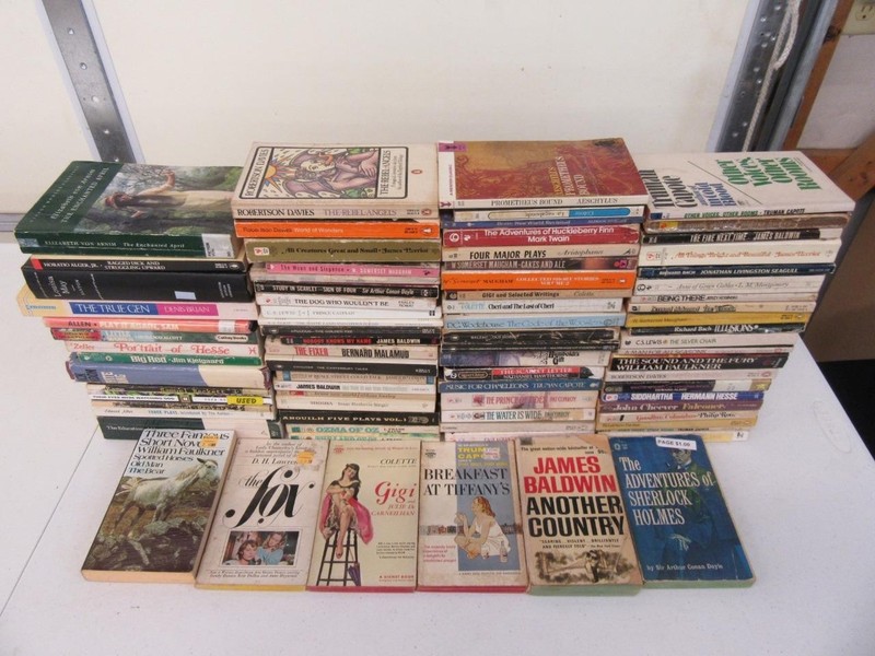 HUGE Lot of (80) VINTAGE CLASSICS Books TWAIN Hawthorne BALDWIN CS Lewis HUXLEY