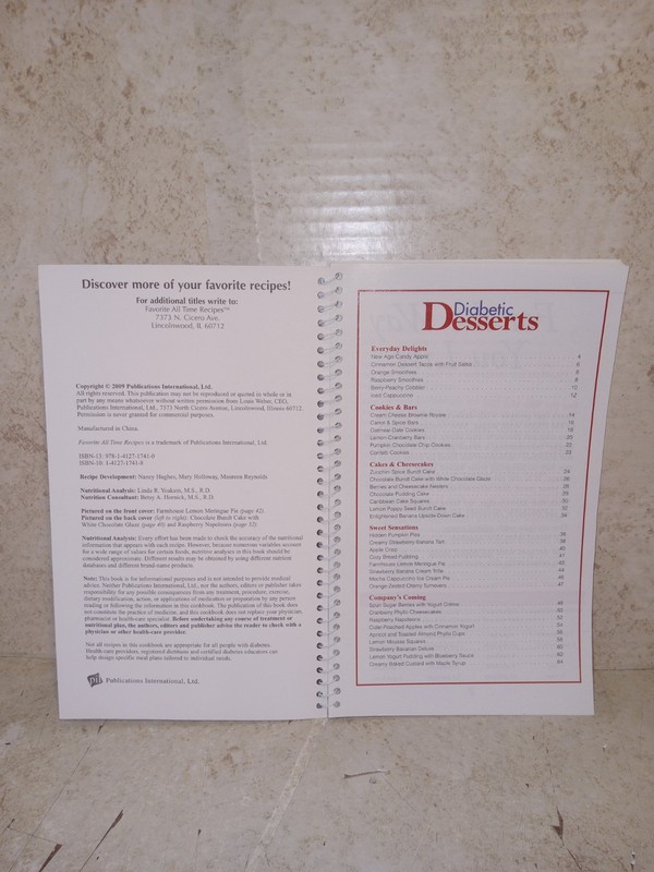 ALL TIME FAVORITE RECIPES Diabetic Cookbook Lot • Snacks • Desserts • Everyday gallery