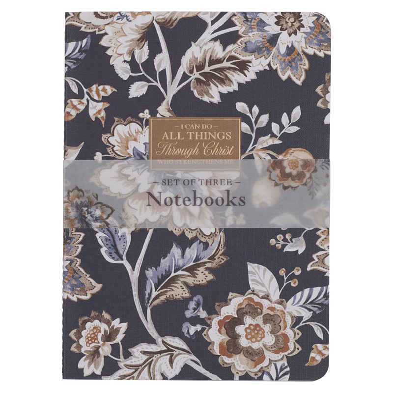 Slim Notebook Set w/Inspirational Scripture for Women All Things Phil 4:13