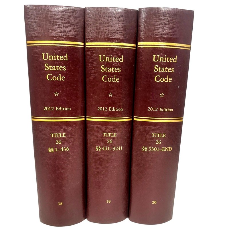 United States Code 2012 Edition Title 26 IRS Volumes 18, 19 & 20-Excellent