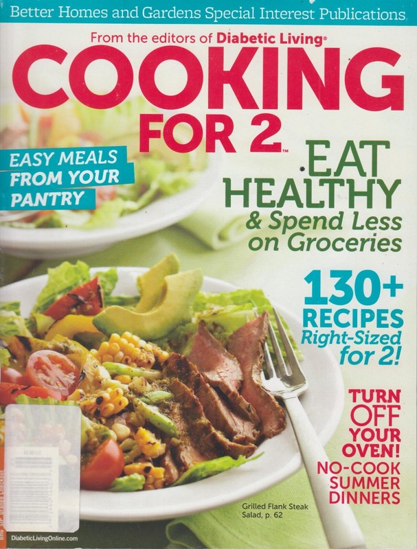 Cooking For 2 From the Editors of Diabetic Living Paperback 2014