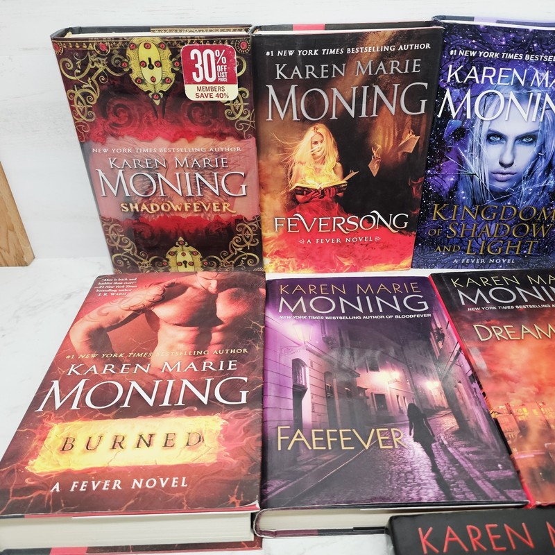 Lot of 9 Out Of 11 ~ HC Hardcover Books ~ Karen Marie Moning ~ FEVER Series gallery