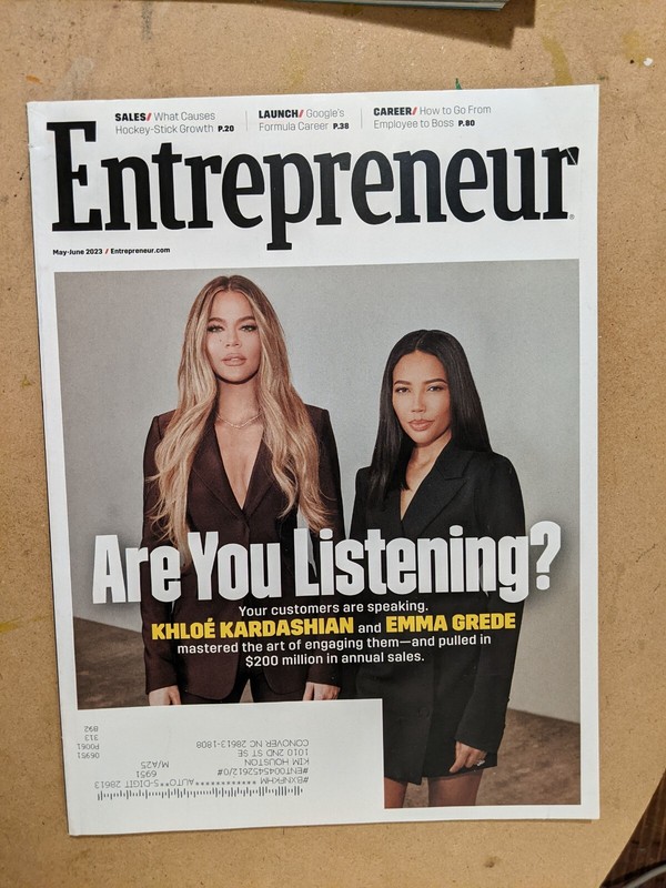 KHLOE KARDASHIAN & EMMA GREDE May/June 2023 ENTREPRENEUR Magazine