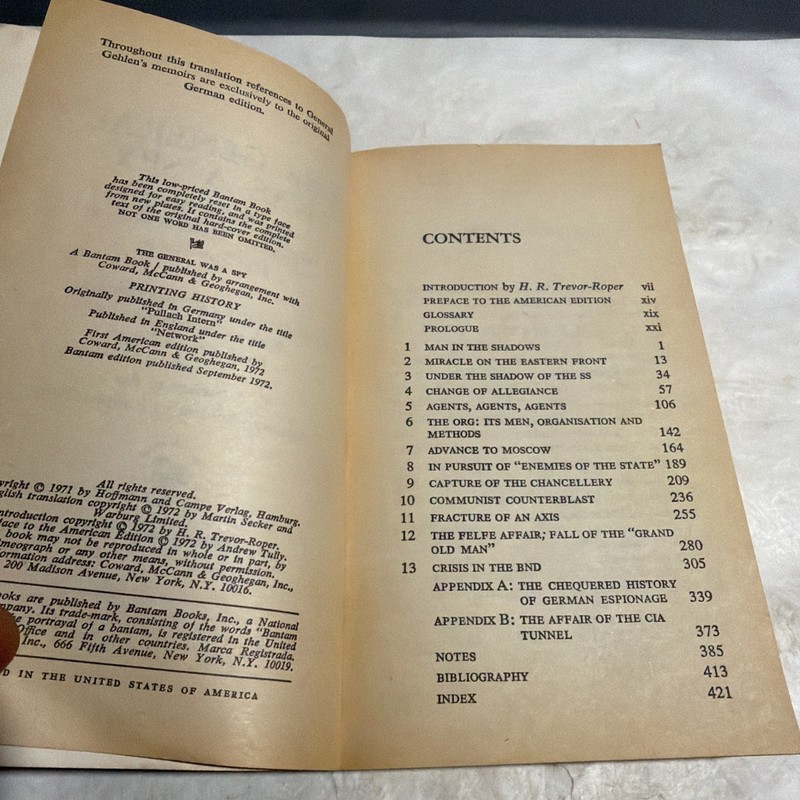 The General Was A Spy novel by Heinz Hohne & Herman Zolling 1973 gallery