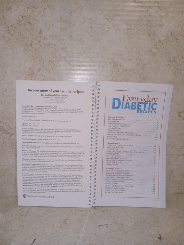ALL TIME FAVORITE RECIPES Diabetic Cookbook Lot • Snacks • Desserts • Everyday gallery