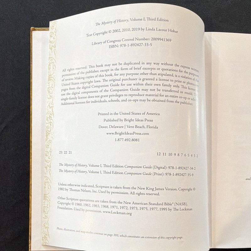 Bright Ideas Press Mystery of History Vol 1 Creation-Resurrection 3rd HC Illus gallery