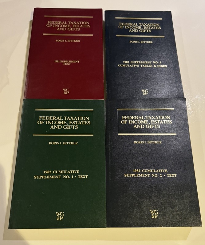 Lot Of 4 Federal Taxation of Income Estates and Gifts Boris Bittker