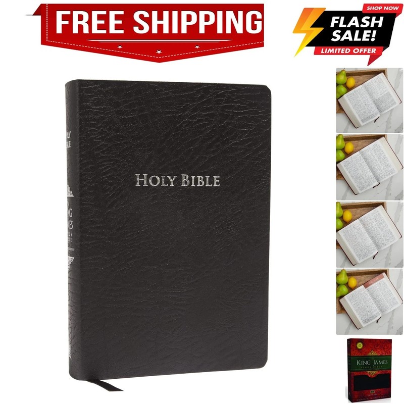KJV Study Bible, Large Print, Bonded Leather, Black, Red Letter: Second Edition