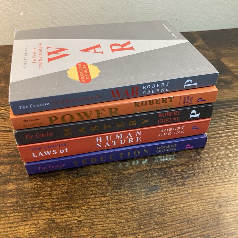 Robert Greene 5 Book Set Laws of Power Seduction Mastery Greene Collection Set