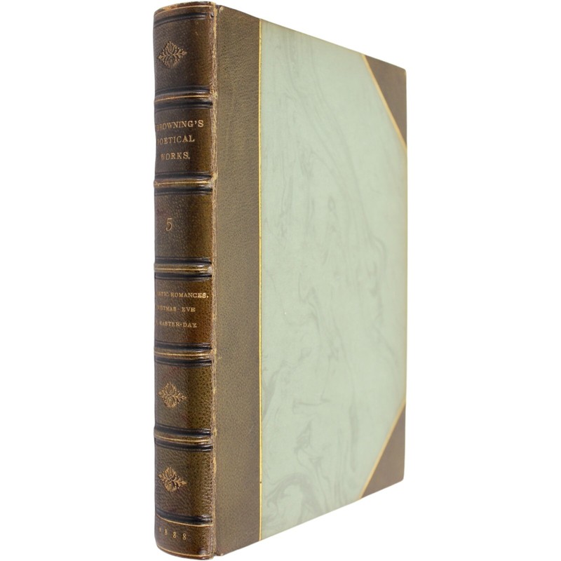 ROBERT BROWNING LEATHER BOUND FINE BINDING POETRY 1888 VOL 6 ONLY SMITH ELDER UK gallery