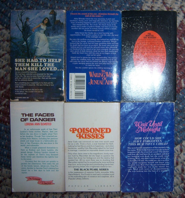 Lot of 6 gothic romance romantic suspense mystery horror vintage paperbacks gallery