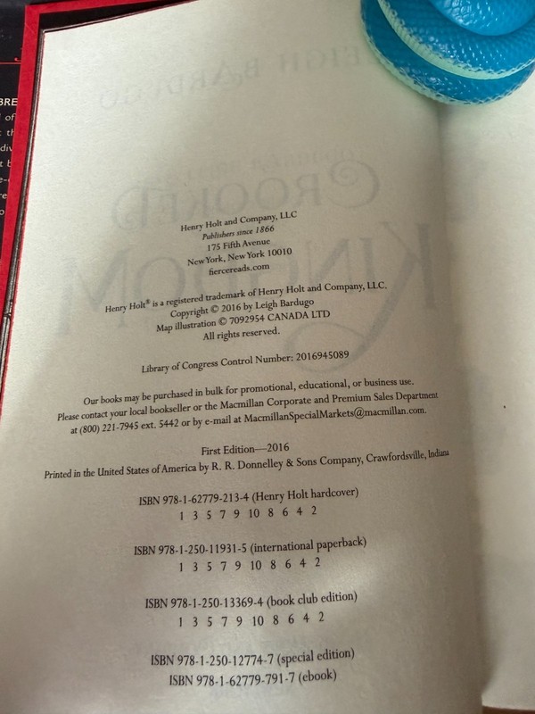 Leigh Bardugo Six of Crows & Crooked Kingdom HC First Editions 2015 2016 Set gallery