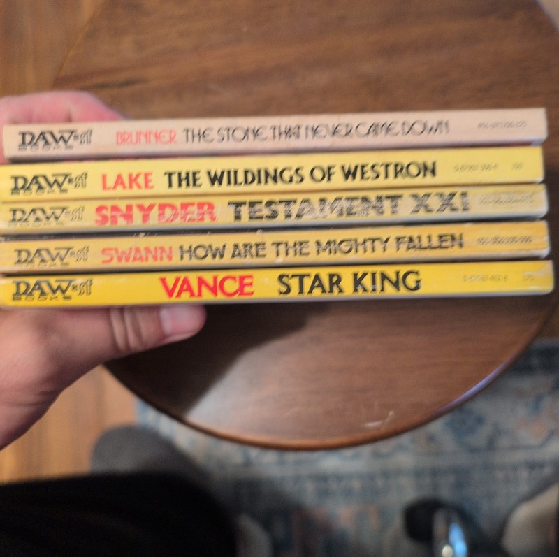 Bargain DAW Book Lot 5 Sci-Fi Paperbacks for $25 Vintage Good Condition gallery