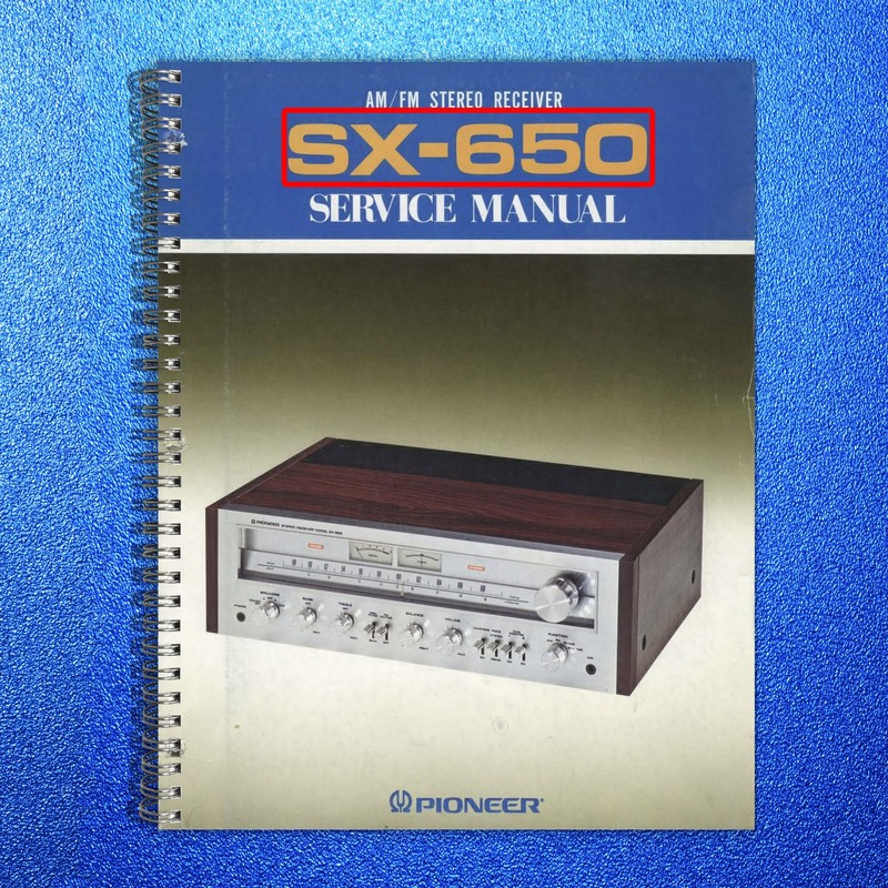 PIONEER SX-650 Stereo Receiver Service Manual – STEEL WIRE BOUND – TOUGH COVERS