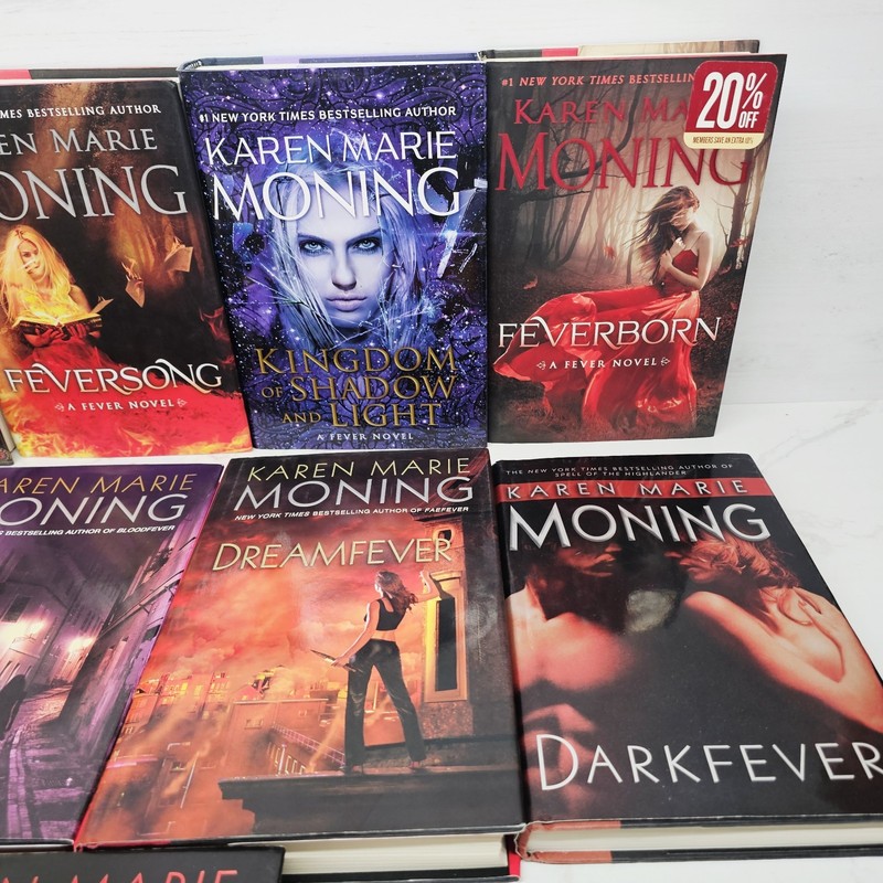 Lot of 9 Out Of 11 ~ HC Hardcover Books ~ Karen Marie Moning ~ FEVER Series gallery