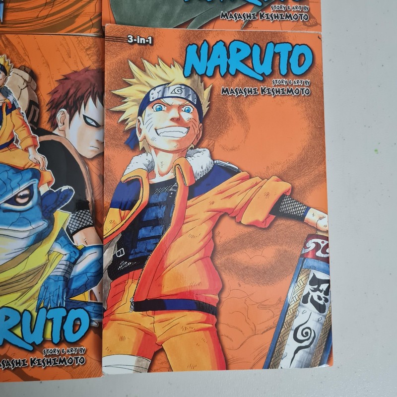 Naruto 3-in-1 Vols 1-15 Lot Of 5 Masashi Kishimoto VIZ Orange Shonen Jump gallery