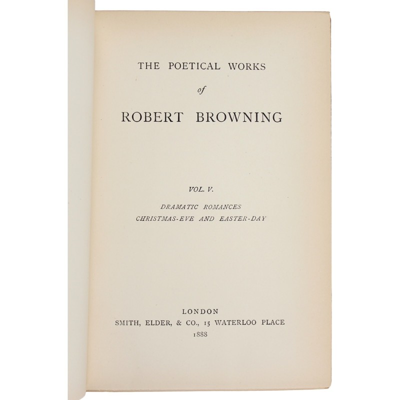 ROBERT BROWNING LEATHER BOUND FINE BINDING POETRY 1888 VOL 6 ONLY SMITH ELDER UK gallery