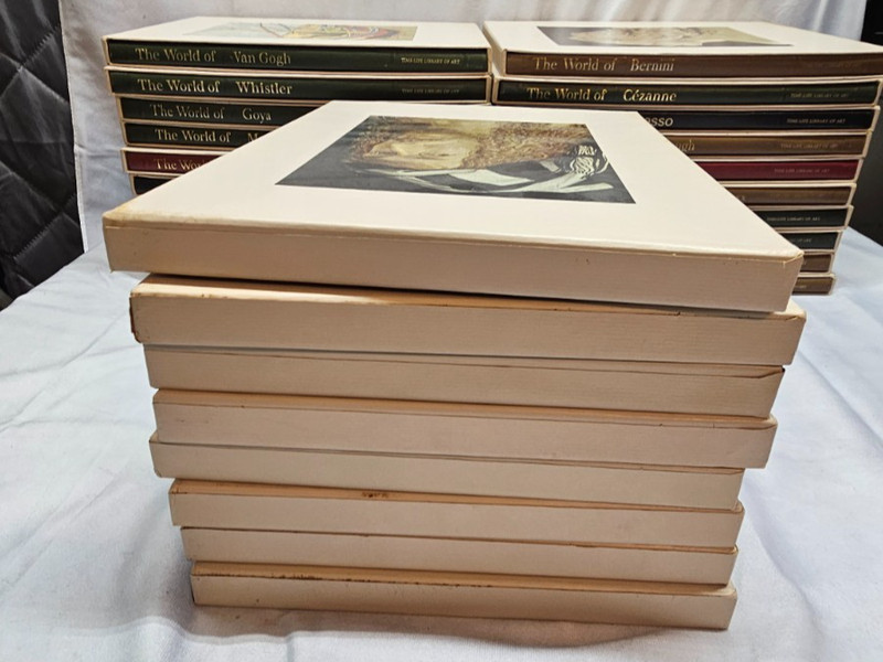 1967 Complete Set of 28 Time Life Library of Art Hardcovers w/Slip Covers-USED gallery