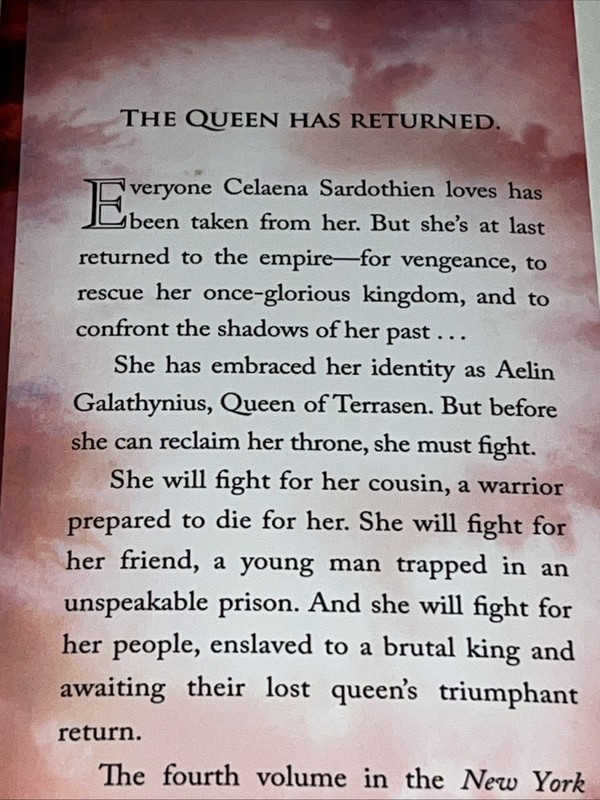 Queen of Shadows Sarah J. Maas Hardcover Original OOP Cover Art 1st Edition gallery
