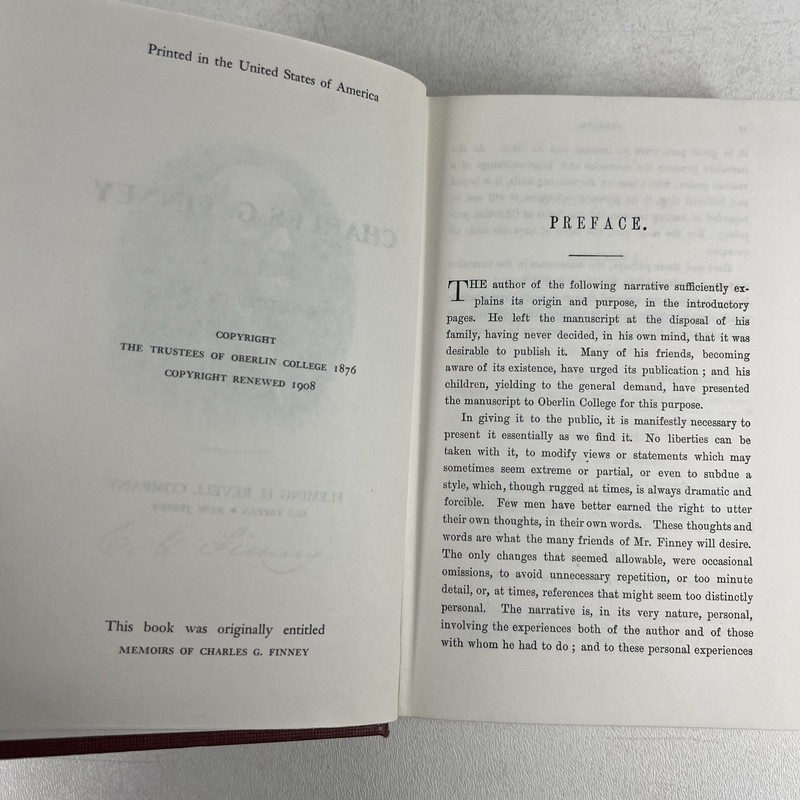 Autobiography Charles G. Finney The Life Story of America's Greatest Hardcover gallery