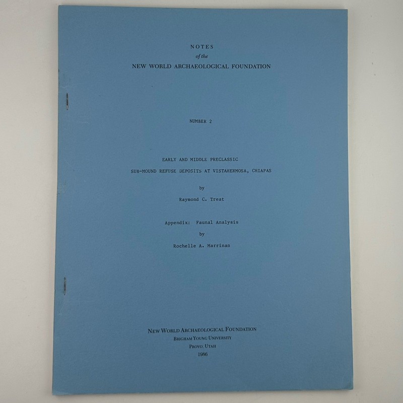 Notes Of The New World Archaeological Foundation Provo 1-6 Archaeology Research gallery