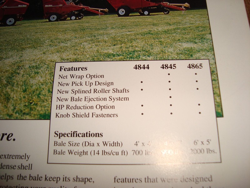 Vintage New Idea New 4800 Series Balers Brochure 4845 4865 Single Sided Page gallery