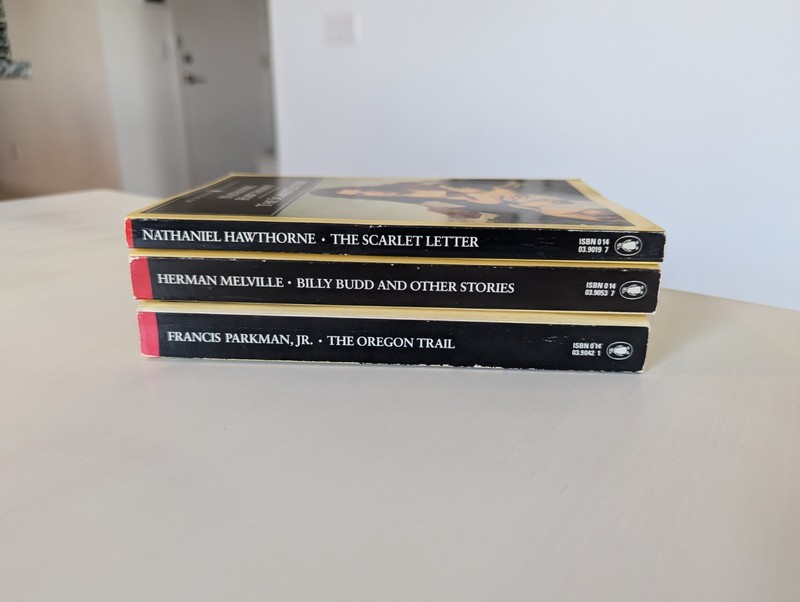 Lot of 3 Vintage Penguin Classics Books American Lit Hawthorne Melville Parkman gallery