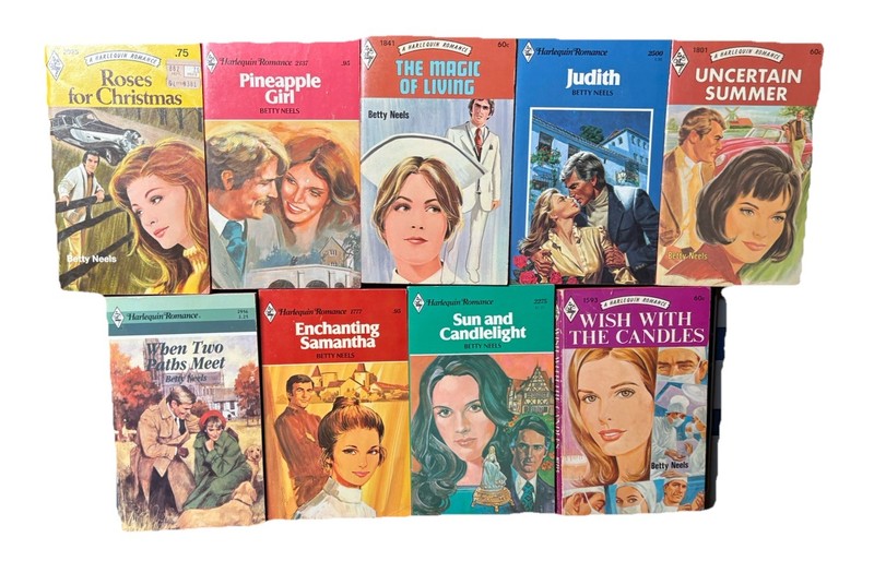 Lot of 9 Betty Neel Paperback Harlequin Books 1970s 1980s