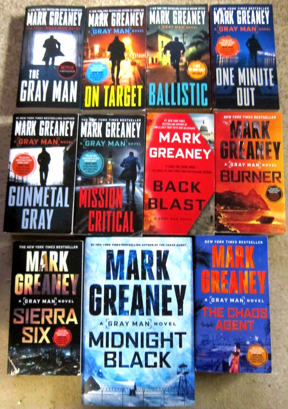 Mark Greaney book lot- 11 Gray Man novels- Ballistic, Burner, Back Blast, more