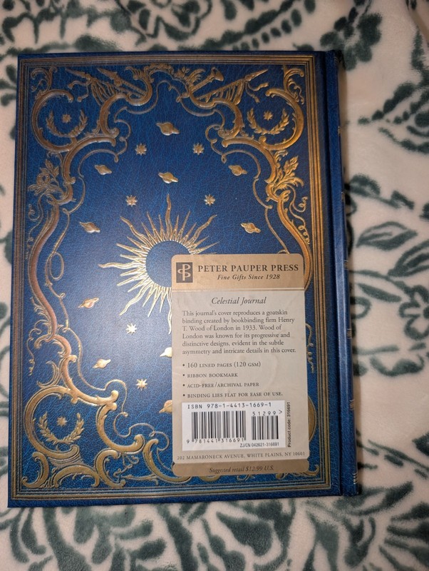 Celestial Journal Peter Pauper Press Diary Notebook Hardcover Acid free Ribbon gallery