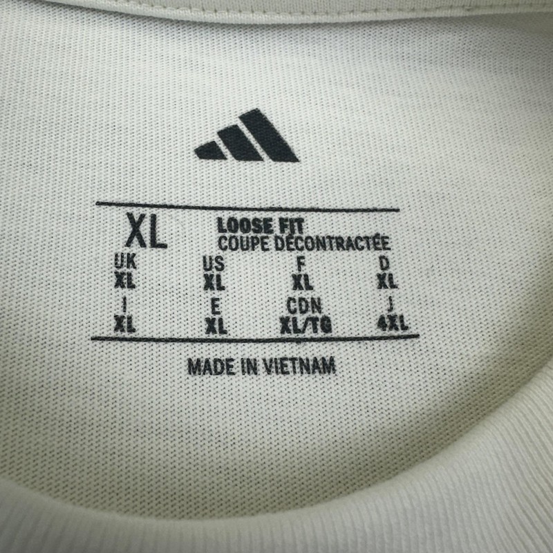 Adidas Shirt Men XL Off White MT Lens Pocket Graphic Loose Fit Cotton Basketball gallery
