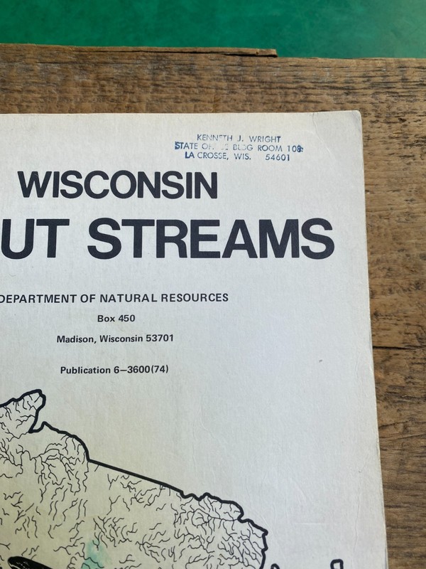 Vintage Wisconsin Trout Streams 1974 & 1980 WI DNR Books w/ Maps Data gallery